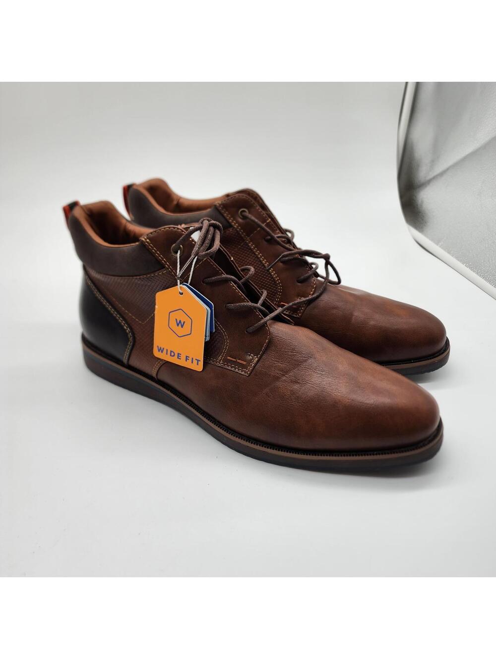 New Nunn Bush Circuit Plain Toe Chukka Work Boot Cognac 85009-221 10.5 W